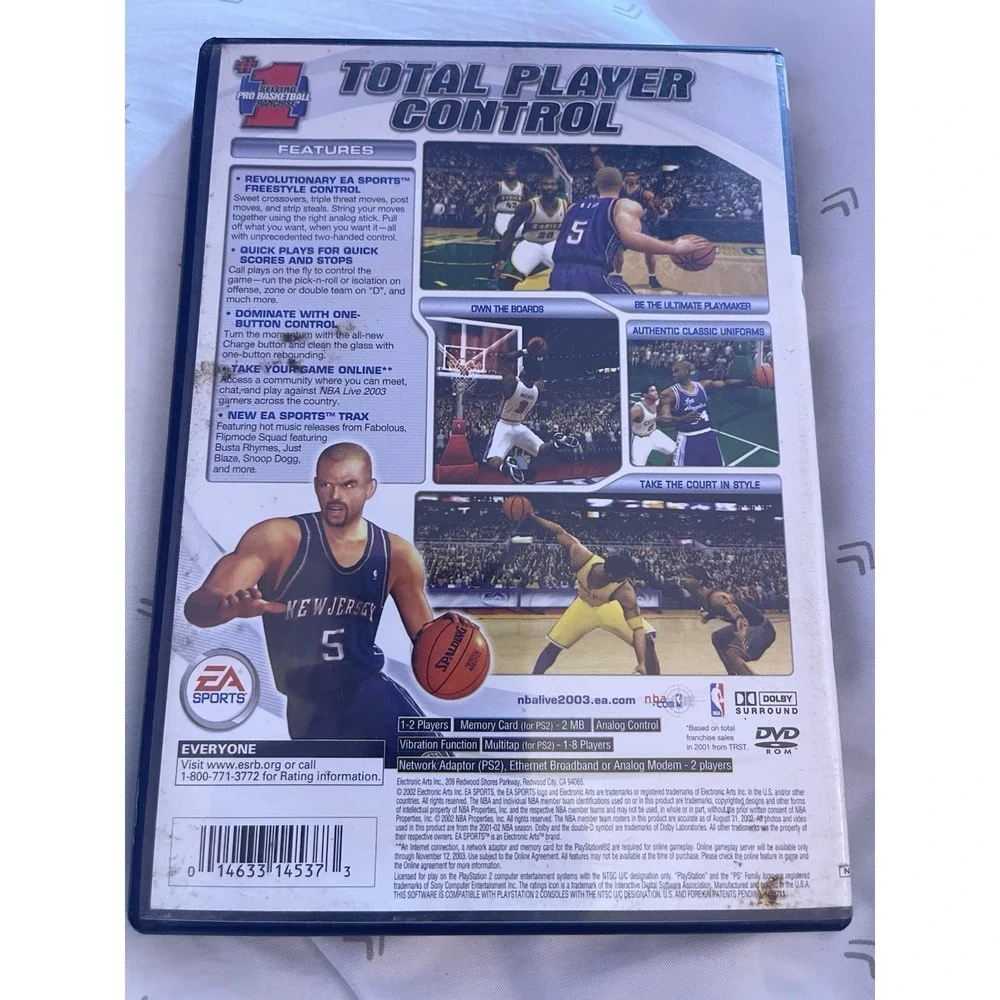 Sony Playstation 2 PS2‎ NBA Live 2003 CIB Video Game Cleaned & Tested
